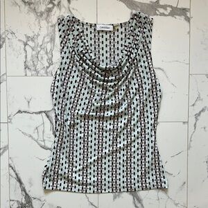 Calvin Klein Cowl Neck Tank Top